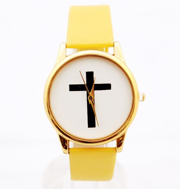Жълт часовник с кръст