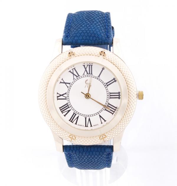 Елегантен часовник със синя каишка